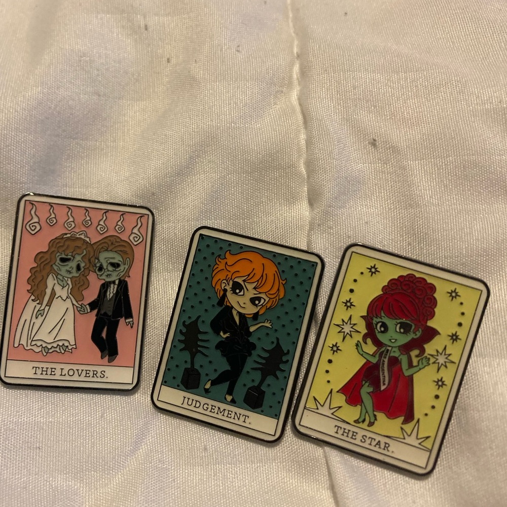Set of Tarot Card Enamel Pins